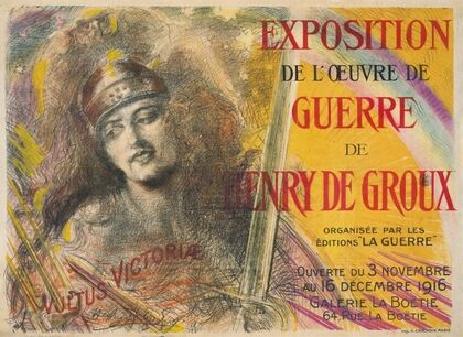 Exposition de l’oeuvre de guerre de Henry de Groux (1916)