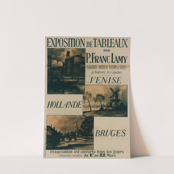 Exposition De Tableaux Par P. Franc Lamy (1890-1911) by Imp. J. Minot