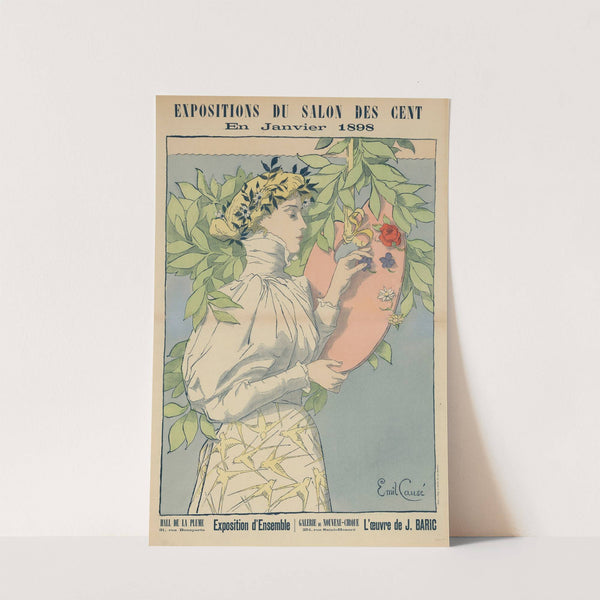 Expositions du Salon des Cent en janvier 1898. Hall de La Plume… Exposition d’ensemble (1898) by Emil Causé