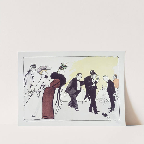 Expulsion de chez Maxim’s (1905) by Georges Goursat (Sem)