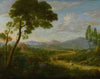 Extensive Landscape With Travelers On A Road, Roman Temples Beyond
