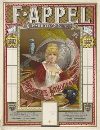 F. Appel. Parrot & Cie Successeurs, 12 rue du Delta 1887, imprimerie lithographie (1887)