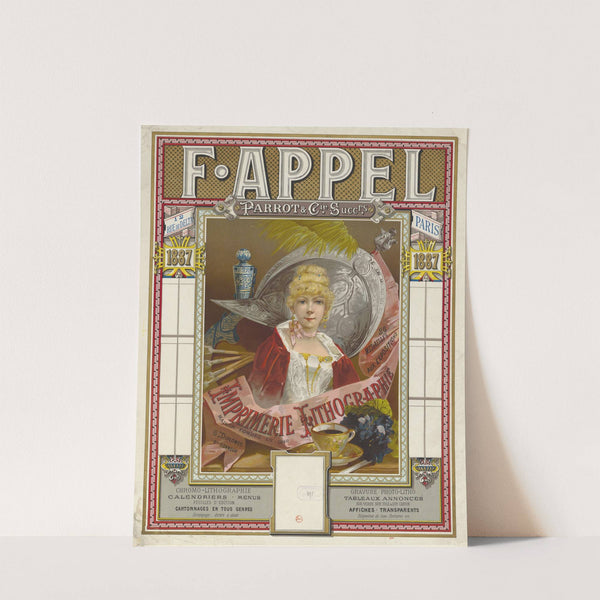 F. Appel. Parrot & Cie Successeurs, 12 rue du Delta 1887, imprimerie lithographie (1887) by Lith. F. Appel