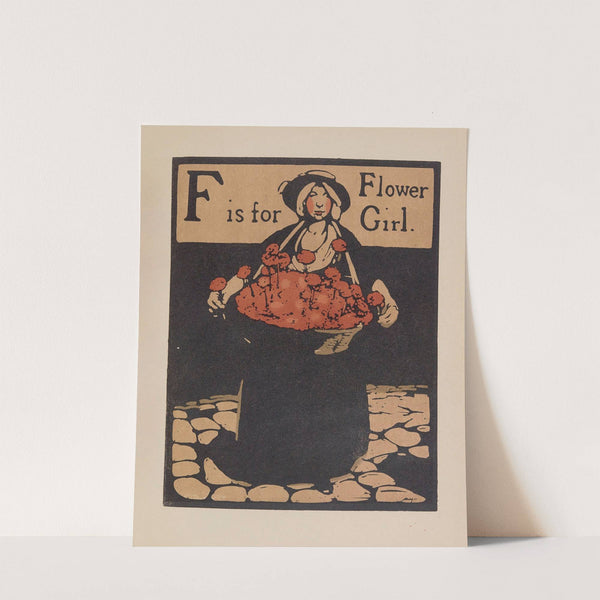 F is for Flower Girl (1899) by William Nicholson