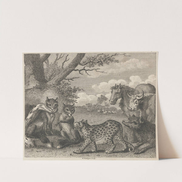 Fable VII. The Lion, the Fox, and the Geese by John Wootton