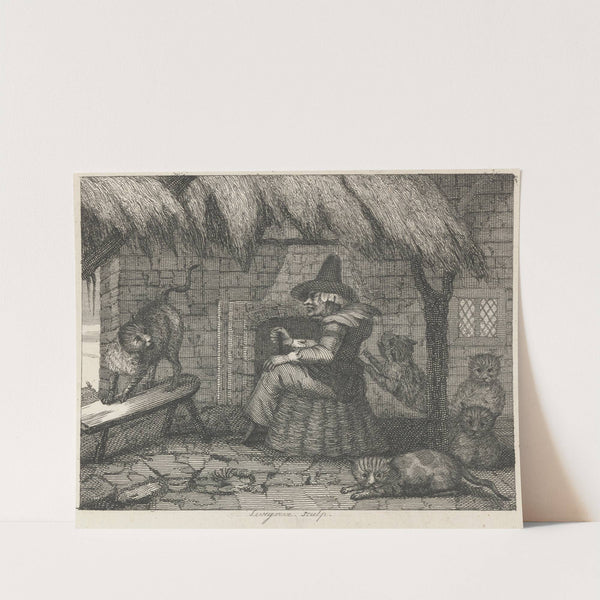 Fable XXIII. The Old Woman and Her Cats by John Wootton