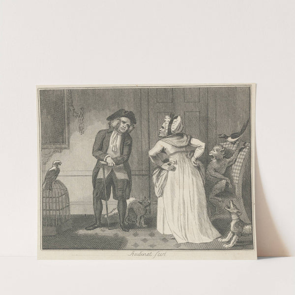 Fable XXV. The Scold and the Parrot by John Wootton