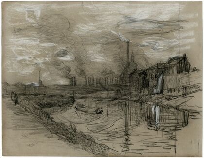 Fabrieksterrein langs vaart