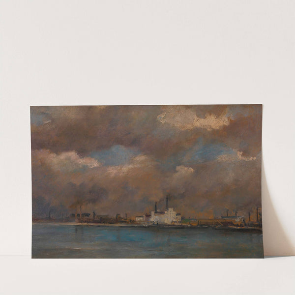 Fabrikanlagen bei Kaisermühlen by Emil Jakob Schindler