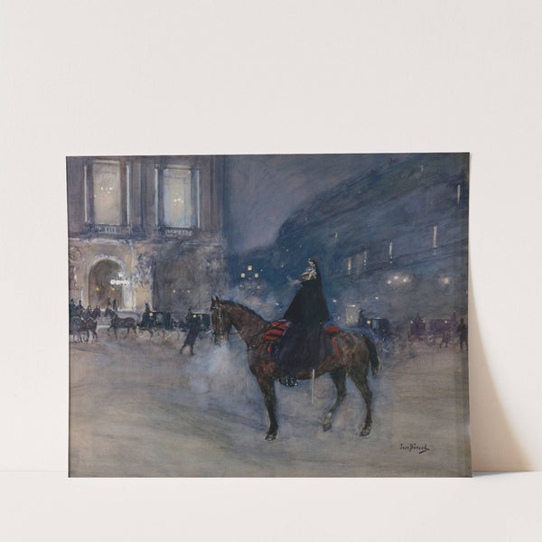 Façade de l'Opéra un soir de gala by Jean Béraud