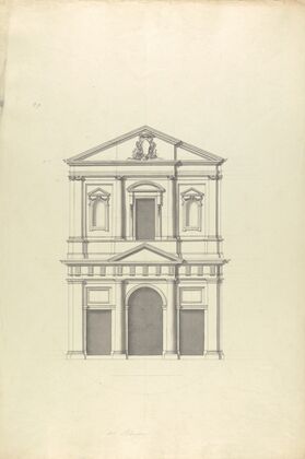 Facade of a Baroque Church, Probably the Facade that Bernini Added to Pichetti’s Chiesa da le Barberine in Rome in 1639