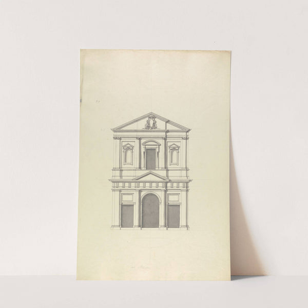 Facade of a Baroque Church, Probably the Facade that Bernini Added to Pichetti's Chiesa da le Barberine in Rome in 1639 by Giovanni Battista Borra