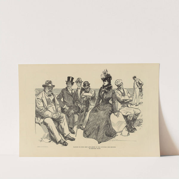 Failing to find rest and quiet in the country, she decides to return home (1900-1905) by Charles Dana Gibson
