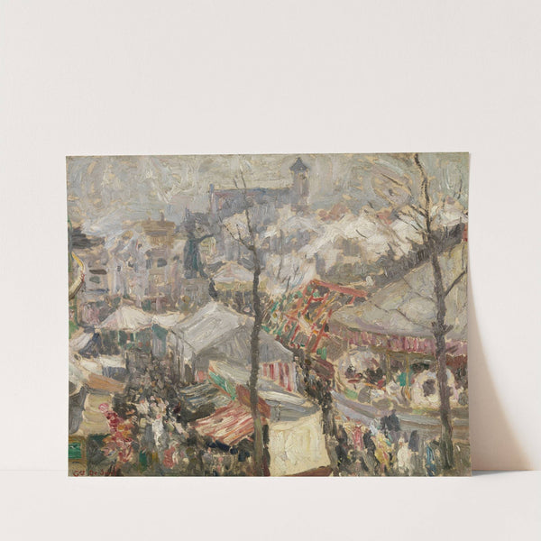 Fair at Vrijdagmarkt in Ghent by Gustave De Smet