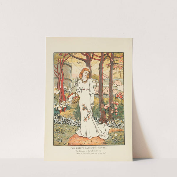 Fair Emelye gathering flowers by Mary Eliza Joy Haweis