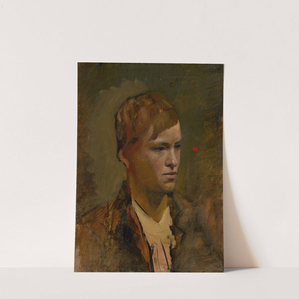 Fair-Headed Boy with Red Point in the Background (1895–1900) by Ladislav Mednyánszky