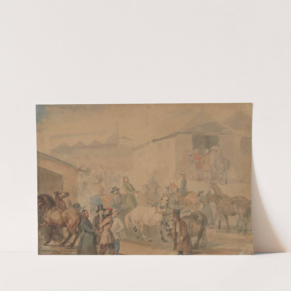 Fair in Mościska by Piotr Michałowski