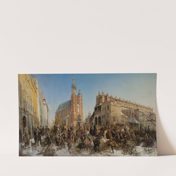 Fair on the Main Market Square in Krakow (1875-1880) by Hipolit Lipiński