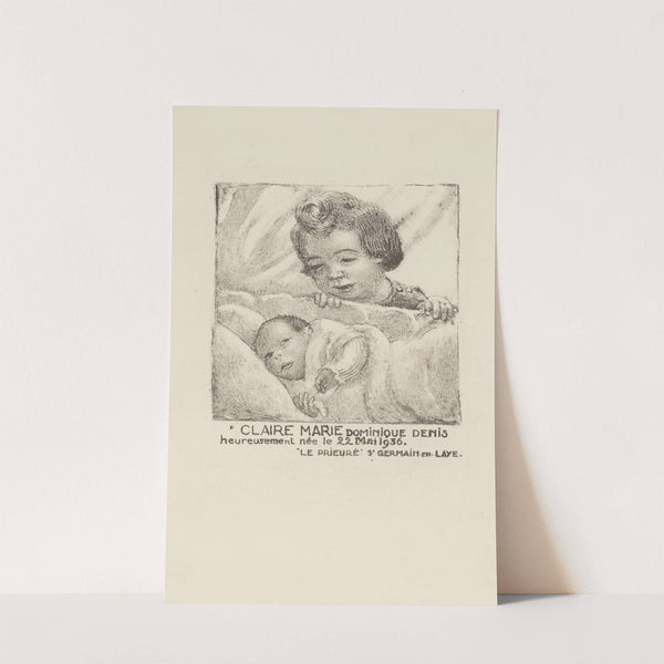 Faire-part de naissance de Claire-Marie-Dominique Denis (1936) by Maurice Denis