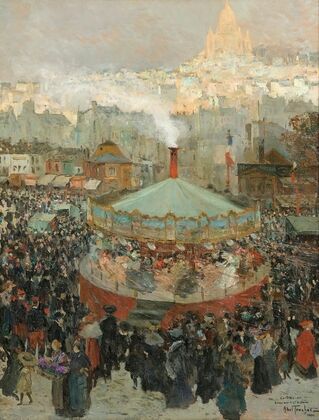 Fairground With The Sacré-Coeur In The Background
