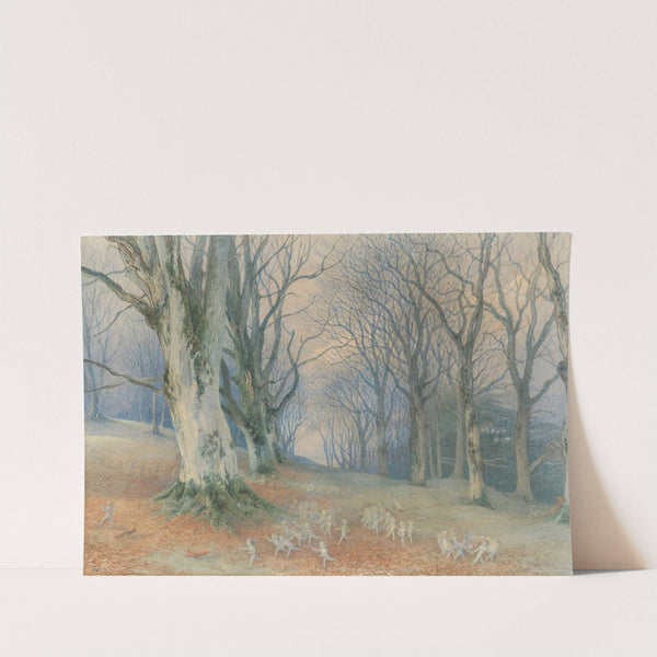 Fairies and squirrels in a forest by Richard Doyle