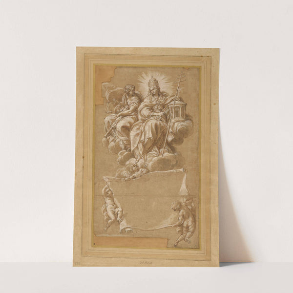 Faith and Justice Enthroned (1676) by Carlo Maratti