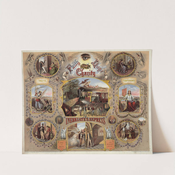 Faith, hope, charity. Inebriate’s express (1870) by New York Litho.