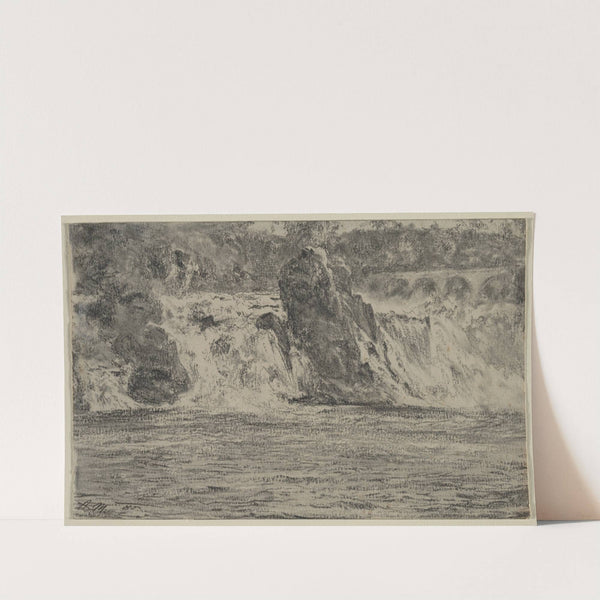 Falls of the Rhine at Schaffhausen (Rheinfall von Schaffhausen) (1885) by Adolph von Menzel