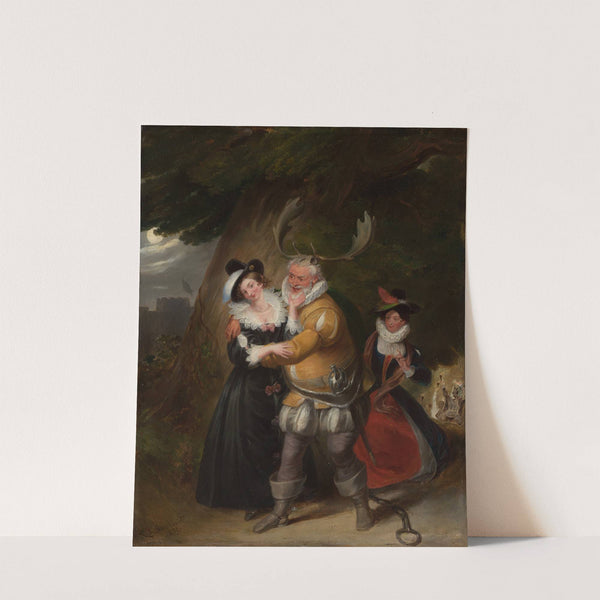 Falstaff at Herne’s Oak, from ‘The Merry Wives of Windsor,’ Act V, Scene v (1832) by James Stephanoff