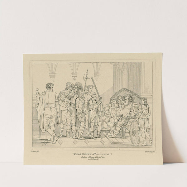 Falstaff at Justice Shallows; … ‘Come manage me your caliver’, King Henry IV, part 2, act 3, sc. 2 (19th century) by William Francis Starling