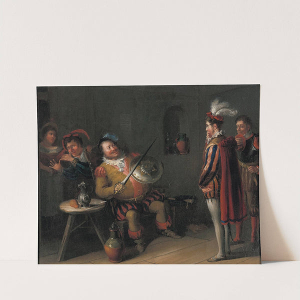 Falstaff boasting to Prince Hal and Poins (1820s) by John Cawse