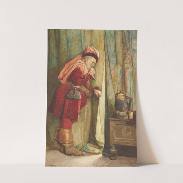 Falstaff; 'I will esconce me behind the Arras' by Frederick William Davis