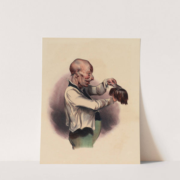 Fameuse perruque. A famous wig. (1836) by Charles-Joseph Traviès de Villers