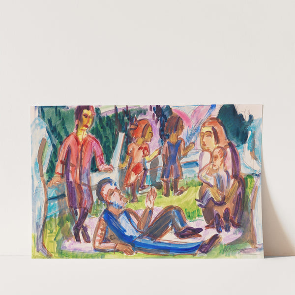 Familie auf der Wiese (1922) by Ernst Ludwig Kirchner