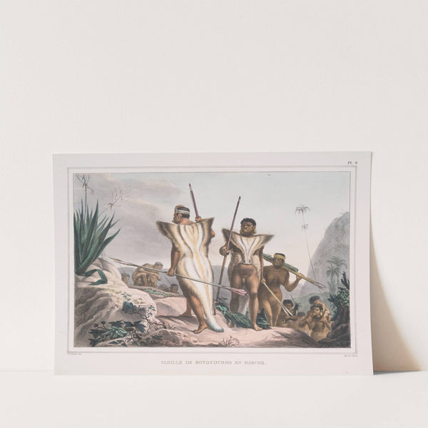 Famille de Botocoudos en marche by Jean Baptiste Debret