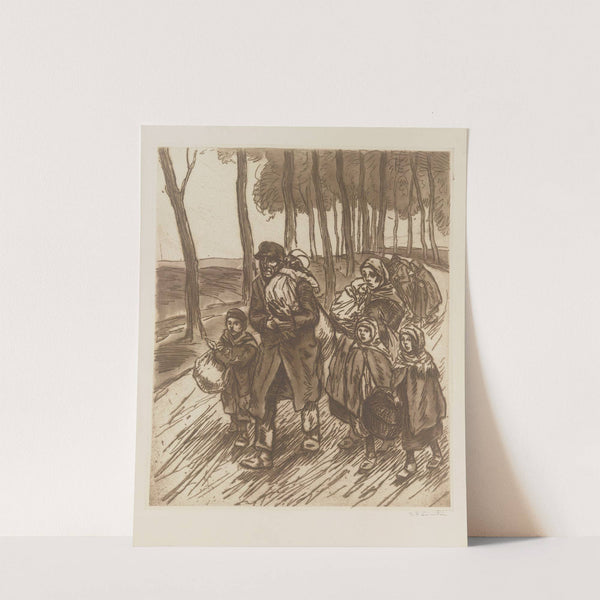 Famille en fuite (1915) by Théophile Alexandre Steinlen