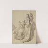 Family group, the mother sits next to three standing figures, holding a naked child on her knee by Johann Eleazar Schenau