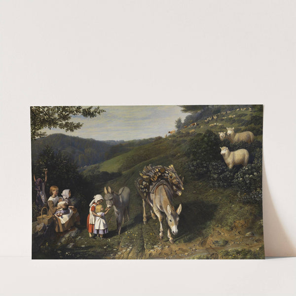 Family in idyllic countryside (1856) by Friedrich Wilhelm Keyl