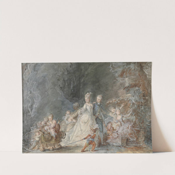 Family Promenade In The Park by Pierre-Antoine Baudouin