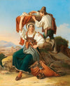 Family Resting on their Return Home