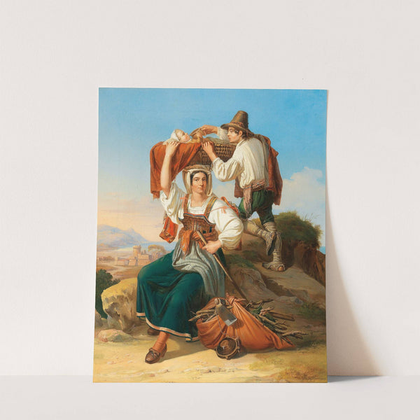 Family Resting on their Return Home by Ernst Heinrich Wilhelm Hampe