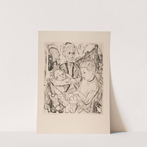 Family Scene (Beckmann Family), plate 2 from the portfolio ‘Faces’ (1918) by Max Beckmann