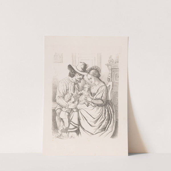 Family with young children (1871) by Wilhelmus Petrus van Geldorp