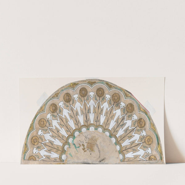 Fan Design with Cats and Sunflowers (ca. 1885–90) by Henri-Charles Guérard