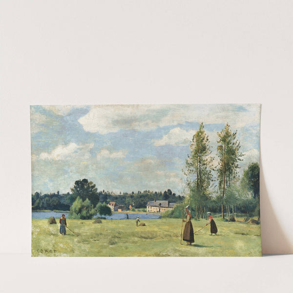 Faneuses À Ville D'avray by Jean-Baptiste-Camille Corot