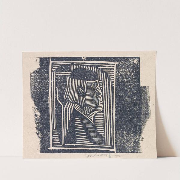 Fantasiekop; profielkop in arceringen by Samuel Jessurun de Mesquita