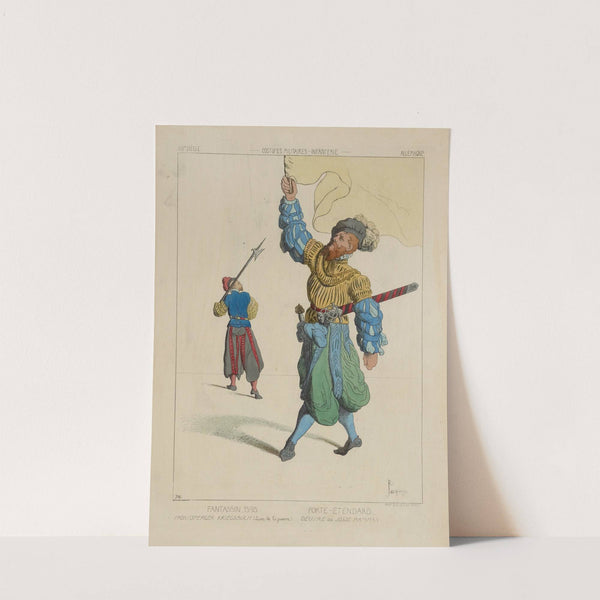 Fantassin, 1595. Frontsperger Kreigsbuch (livre de la guerre.) Port-étendard. Ouevre de Josse Hamman by Raphaël Jacquemin