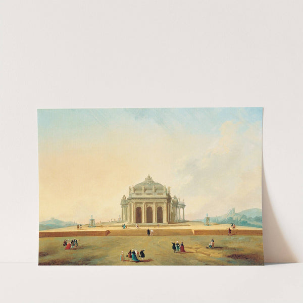 Fantastical Architectural Study With Figures by Pierre-Antoine Demachy