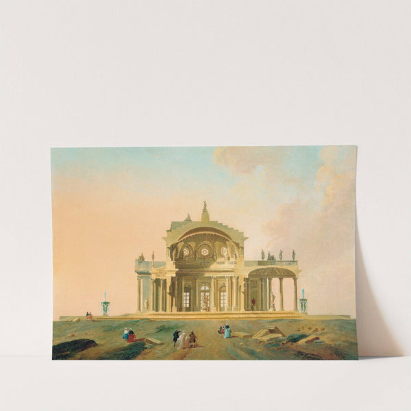 Fantastical Architectural Study With Figures by Pierre-Antoine Demachy