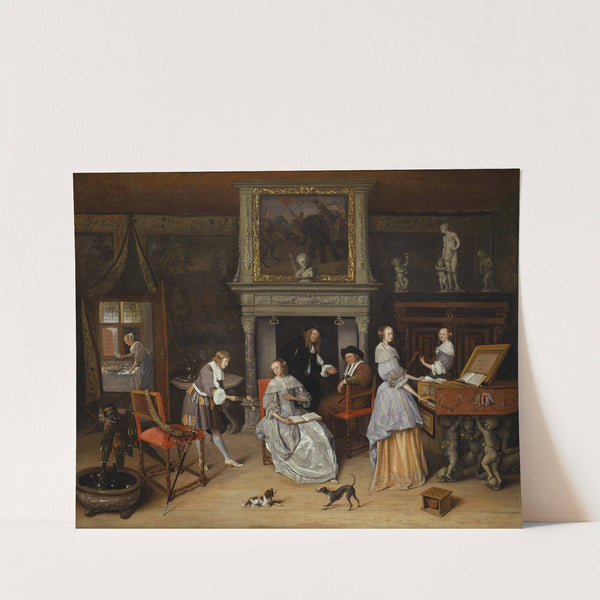 Fantasy Interior with Jan Steen and the Family of Gerrit Schouten by Jan Steen